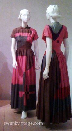 Adrian circa 1944 - The "Cubist" dress Dresses