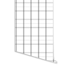 a white and gray plaid wallpaper with lines on it