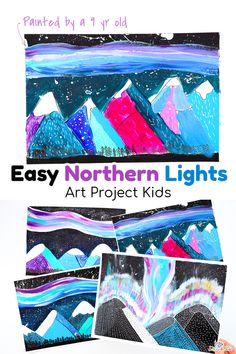 easy northern lights art project for kids