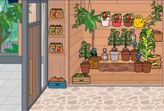 a room filled with lots of potted plants