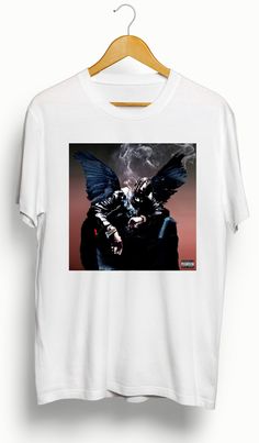 Travis Scott Birds in the Trap Sing McKnight T-Shirt - Ourt White Band Merch Top With Custom Artwork, Band Merch Tops With Custom Artwork For Streetwear, Streetwear Tops With Custom Band Merch Artwork, White Graphic Tee With Custom Artwork, Band Merch T-shirt With Custom Artwork For Streetwear, Travis Scott Birds, Travis Scott, View Photos, Custom Tshirts