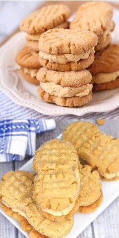 cookies are stacked on top of each other