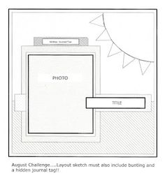 an image of a photo frame with the word'photo'on it and bunting