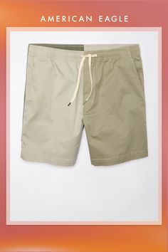 Flex is durable and designed to give you just enough stretch to move with no problem/Elastic drawstring waist/Side seam pockets/Back pocket with zipper closure/Colorblock details/These shorts are Real Good: Made with the planet in mind & a promise to Casual Spring Shorts With Contrast Color, Casual Shorts With Contrast Color, Casual Green Color Block Shorts, Green Color Block Casual Shorts, Green Casual Color Block Shorts, No Problem, Drawstring Waist, Color Blocking, Women's Jeans