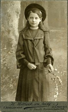 onceuponatown:  “  Portrait of a girl - Germany - c.1905  Studio: H.Wittrock, sen. Nachf. (C.Koblischek) - Hamburg  ” Historical Pictures, A Town