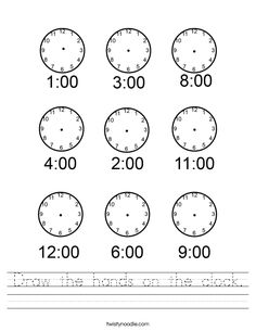 telling time worksheet for kids to learn how to tell the time on the clock