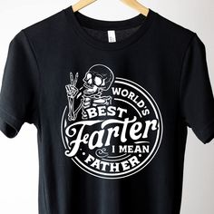 This graphic tee is a great gift for that Dad that who loves funny quotes. This is a great shirt for any Dad who has the perfect since of humor. This is a great shirt that can worn for any occasion. Garments come in three colors T-Shirts, these come in a variety of sizes of your choice. We use high quality, soft flex vinyl which not only creates a sharp, vivid graphic but will never look "faded" or “washed out” like some inks commonly do. Processing time is 2-4 days, delivery will depend on your Father's Day Fan Merchandise Crew Neck T-shirt, Father's Day Fan Merchandise T-shirt With Crew Neck, Father's Day Cotton Slogan T-shirt, Father's Day Cotton T-shirt With Slogan, Father's Day T-shirt With Funny Print In Relaxed Fit, Father's Day T-shirt With Funny Print, Father's Day Graphic Tee With Funny Text, Funny Text Print Shirt For Father's Day, Father's Day Funny Text Cotton T-shirt