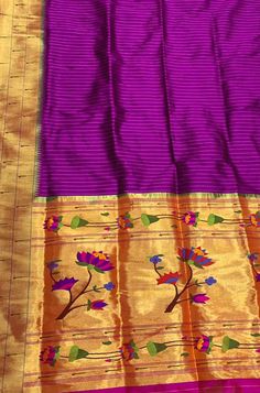 Purple Paithani Saree, Mehendi Party, Banaras Sarees, Design Saree, 27 Dresses, Indian Silk Sarees, Indian Bridal Dress