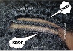 The diffrence between knoted and knotless crochet braids. Knotless Braids With Crochet Needle, Box Braids With Crochet Needle, Seamless Crochet Braids, Knotless Crochet Braids, Chrochet Braids, Knotless Crochet, Janet Collection Crochet Hair, Crochet Braid Pattern, Faux Loc