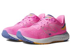 Pink Walking Shoes With Branded Insole For Light Sports, Functional Pink Walking Shoes With Cushioned Footbed, Pink Athletic Fit Running Shoes With Round Toe, Pink Athletic Fit Round Toe Running Shoes, Pink Sports Walking Shoes With Air Cushioning, Pink Running Shoes With Air Cushioning For Marathon, Pink Athletic Running Shoes For Light Sports, Pink Athletic Fit Running Shoes With Boost Midsole, Pink Functional Walking Shoes With Boost Midsole