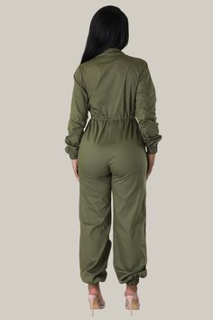 Introducing our Timeless Glam Cargo Jumpsuit – a fusion of sophistication and utility. With a sleek V-neck, classic collar, and chic cargo style, this jumpsuit seamlessly blends fashion and function. The drawstring waist offers a customizable fit, while cuffed bottoms add a trendy touch. Complete with a zipper closure, long sleeves, and semi-stretch fabric, it's the epitome of comfort and style. Elevate your wardrobe with this versatile and fashionable jumpsuit. 65% cotton 33% polyester 2% spand Cargo Jumpsuit, Cargo Style, Jumpsuit Fashion, Online Clothing Stores, Online Clothing, Drawstring Waist, Knit Jersey, Plus Size Dresses