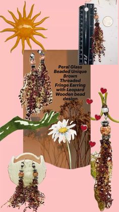 the collage is made up of many different things including flowers, plants and vases