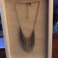 Fun Multi Tone Metal Fringe Necklace. Lays Really Nice On The Neck. Sexy Too! Nwot Metal Chain Jewelry For Night Out, Metal Chain Necklace For Night Out, Silver Jewelry With Adjustable Chain For Night Out, Silver Metal Necklaces For Night Out, Silver Metal Necklace For Night Out, Elegant Metal Necklaces For Night Out, Fringe Necklace, Bib Necklace, Womens Jewelry Necklace