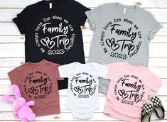 Family Trip 2023 Shirts Matching, Holiday Tees, Family Vacation Apparel, Weekend 2023 Camping Tees, Toddler Adult Youth Shirts This shirt is the perfect gift for your loved one or for yourself! Design is printed on your custom shirt via DTG method. NO Vinyl Check out our shops here for meaningful gifts for any special occasion. https://www.etsy.com/shop/VCApparelCreations https://vcgiftstores.com SHIRT SIZING ✨ All our shirts are UNISEX T-shirts and made with the highest quality materials and ar Matching Family Vacation Shirts, Group Vacation Shirts, Glamping Shirts, Vacation Shirts Beach, Holiday Tees, Family Vacation Tshirts, Vacation 2024, Vacation Tshirts