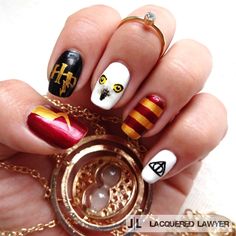 Lacquered Lawyer | Nail Art Blog: Harry Potter Potter Nails, Nail Art Halloween, Harry Potter Owl, Nail Art Images