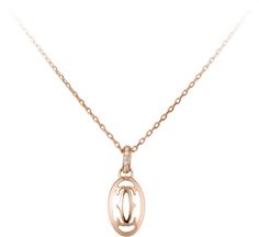 Overlay Logo Necklace, Cartier Necklace, Rose Gold Necklace, Rose Gold Diamonds, Gold Set, Brilliant Cut Diamond, 18k Rose Gold, Pink Gold, Cartier