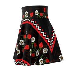 A versatile fit AOP skater skirt with a cozy, soft touch and a casual look. Inspired by the freedom of creativity, it will instantly become your everyday favorite. .: 95% Polyester 5% Spandex .: Versatile fit .: Printed on care label in black color .: White thread color .: Assembled in the USA from globally sourced parts Casual Full Skirt With Wide Waistband, Casual Stretch Full Mini Skirt, Casual Stretch Full Skirt, Casual Stretch A-line Skirt, Casual Flowy Skirt With Wide Waistband, Casual Skirt With Wide Waistband And Flowy Fit, Casual Flowy A-line Mini Skirt, Casual Fitted Flared Mini Skirt, Casual A-line Mini Skirt