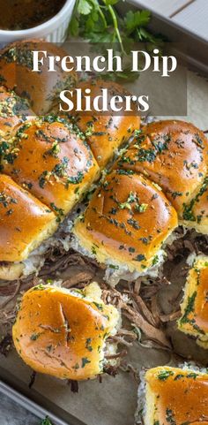 Beef sliders on a board with a bowl of au jus and parsley. Slow Cooked Roast Beef, Roast Beef Au Jus, Pumpkin Zucchini Muffins, Beef Au Jus, Creamy Horseradish, Creamy Horseradish Sauce, Creamy Chicken And Rice, Blueberry Oat