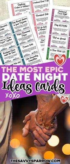 the most romantic date night ideas cards for valentine's day or any special occasion