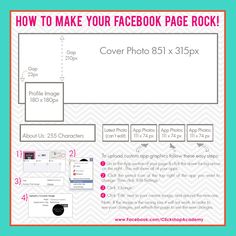 the facebook page is shown with instructions for how to make your facebook page look like this