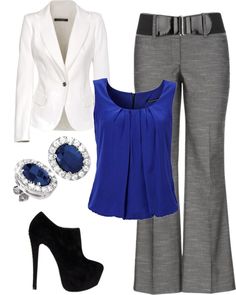 Gray Pants, فستان سهرة, Dress Coat, Business Outfit