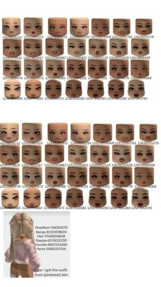 many different types of eyes and eyebrows