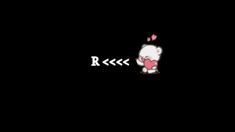 an animated image of a cat holding a heart with the word r e g on it