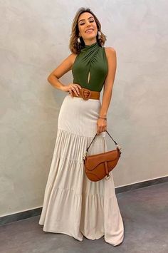 Summer Outfit Guide, College Outfits, Moda Fashion, Skirt Outfits, Modest Fashion, Long Skirt, Fashion Inspo Outfits, Casual Chic