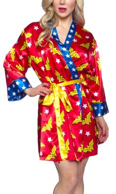 PRICES MAY VARY. 100% Polyester Tie closure Hand Wash Only The 100% polyester Wonder Woman Women's Silk Printed Robe is a one size fits most robe for ladies who love DC Comics' Princess from Paradise Island! Silky Robe, Soft Robes, Compression Garment, Printed Robe, Birthday List, Paradise Island, Under Armour Women, Amazon Women, Silk Printing