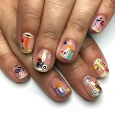 just the bitch that makes the biscuits Mens Nails, Abstract Nail Art, Colorful Nail Art, Dream Nails, Nail Art Inspiration