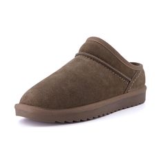 PRICES MAY VARY. Premium Soft Genuine Suede Leather Slip-on wear Soft Faux shearling lining and Memory Foam Insoles Long lasting rubber outsole 1 Inch platform Slip into these cute and extremely comfortable mule slippers for women. These mules feature a Genuine Suede upper, fuzzy faux fur lining and Memory Foam insoles. Great Gift Idea for the holidays.