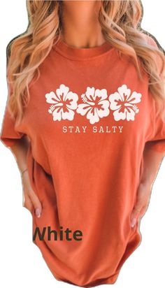 Beach Tee, Coconut Girl, Hibiscus Flower, Beach Shirt, Hawaii Shirt, Hibiscus Flowers, Beach Shirts, Summer Shirts, Tshirt Colors