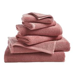 Incorporate a textured towel into your bathroom, and you'll easily elevate your decor. These cotton towels are made from ultra-soft cotton fibers that are woven to have a unique popcorn texture that will only get softer with each wash. The popcorn weave allows more air to flow between the fibers, meaning they're absorbent but allow for a quick drying time. Crafted with low-twist, two-ply fibers, these bath towels are durable, long-lasting, and sure to keep up with your decor aesthetics. Size: 6 Rose Decor, Linen Closet, Bath Towel Sets, Desert Rose, Cotton Towels, Bath Rugs, Terry Cloth, Hand Towel, Bath Towel