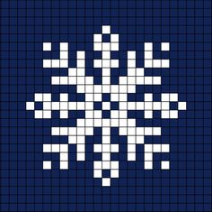 a snowflake made out of squares on a blue background