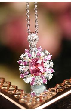 •Condition: Brand new•Center Stone: Natura Pink Spinel, Cushion Cut, approx 1.03ct, 5.7 x 5.3mm•Side Stone:Natural White Sapphire, Pear cutNatural Ruby, Marquise cutNatural White Diamond, Round Cut (VS1 clarity and F color) •Gold Weight: approx 1.7g•Pendant Dimension: 19x11mm•Metal Purity: Optional Each piece is made-to-order with care and special attention to detail. all items are made with conflict-free diamonds and gems.The item will be gift wrapped and shipped.------------------------------- Luxury Platinum Jewelry With Cluster Design, Luxury Platinum Cluster Jewelry, Luxury Pink Jewelry With Prong Setting, Elegant Gia Certified Pink Sapphire Jewelry, Exquisite Pink Sapphire Jewelry, Luxury Pink Sapphire Diamond-cut Jewelry, Luxury Pink Sapphire Jewelry With Diamond Cut, Luxury Pink Diamond Cut Jewelry, Oval Pink Platinum Jewelry