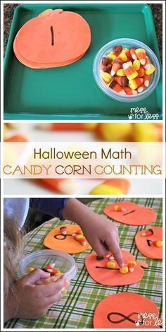 halloween math candy corn counting game for toddlers to practice counting with the letter i