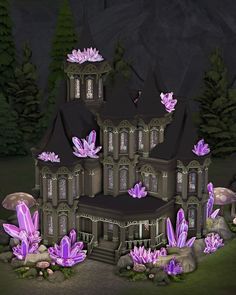 𝐓𝐇𝐄 𝐆𝐎𝐋𝐃𝐄𝐍 𝐀𝐆𝐄 - 𝐁𝐔𝐈𝐋𝐃𝐒 | The Amethyst Castle 🪄💜 | noCC 🛠️ packs used: GP: Realm of Magic 🏷️: @ea @thesims #sccregram #thesims #sims #eacreatornetwork… | Instagram Sims 4 Magical House, Sims 4 Magic Realm Build, Realm Of Magic Sims 4 House, Sims 4 Magic Realm, Sulani Beach House, Sims 4 Realm Of Magic, Desert Luxe, Brindleton Bay, Magic Realms