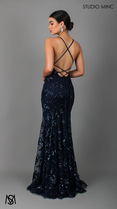 Description The luxe Midnight J‘adore Formal & Prom Dress is a Navy Blue tone with shimmering midnight sequin floral pattern. Made in our Signature fitted shape with V neckline and Backless design. Perfectly Fit with an adjustable lace up, J’adore is a glamorous evening look. Floral patterned sequin embellished stretch net Fully lined in soft stretch, 95% polyester 5% spandex Soft stretch straps with adjustable lace up back Backless design Streamlined fishtail cut, with seam shaping Centre back Laced Back Prom Dresses, Dark Navy Formal Dress, Navy Sparkle Prom Dress, Prom Dress For Flat Chest, Unique Formal Dresses Australia, Prom Dresses Big Bust, Prom Dress Back Design, Midnight Prom Dress, Dark Blue Prom Dress Long