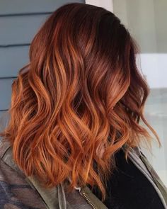 Red Balayage Hair, Amber Hair, Winter Hair Colors, Rambut Brunette, Luxy Hair, Ginger Hair Color, Hair Color Auburn, Copper Hair Color, Winter Hair Color