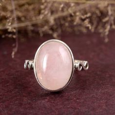 pink Rose Quartz Ring, Natural Gemstone Ring, Handmade Designer Quartz Ring, 925 Sterling Silver Ring, Simple Rose Quartz Ring For Her,  Dimension :- JEWELRY CATEGORY:- HANDMADE RING STONE NAME:- -Rose Quartz PLATING:- Silver METAL: -925 Silver RING SIZE:- ALL SIZES AVAILABLE PURTY:- 925 Shipping:- All the parcels will be shipped with in 1-2 days of purchase... Payment:- We accept payment through PAYPAL only.... I make every effort to picture each item as realistic as I can but colors can be sli Pink Sterling Silver Crystal Ring With Gem, Pink Morganite Rings Perfect As Gifts, Pink Morganite Rings For Gift, Pink Sterling Silver Crystal Ring, Handmade Pink Crystal Ring For Anniversary, Pink Rose Quartz Promise Ring, Pink Rose Quartz Rings For Anniversary, Pink Rose Quartz Anniversary Rings, Rose Sterling Silver Rings