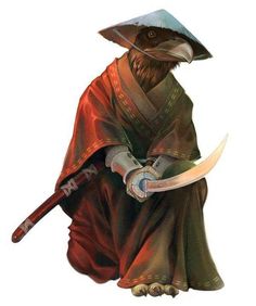 Dungeons & Dragons: Kenku (inspirational) - Imgur Tengu Samurai, Kenku Dnd, Dnd Kenku