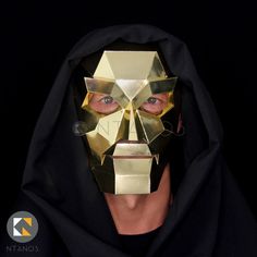 "Klytus, I'm bored. What plaything can you offer me today?" Become General Klytus to your Emperor Ming and fight (albeit unsuccessfully) Flash Gordon! Do you want to create something different and impress at a party or event? Do you enjoy being crafty? Look no further! You can make your own 3D geometric mask, using the template and instructions I created. How you decorate it, is limited only by your imagination. You don't need to be a crafts expert. The instructions are easy to follow and with a Mask With Paper, Awesome Masks, Paper Mask Template, Low Poly Mask, Paper Masks, Unique Masks, Chara Design, Flash Gordon, Mask Template