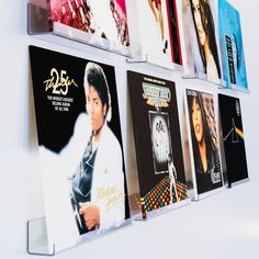 PRICES MAY VARY. Strong & Transparent: ILYXY Acrylic Record Shelf is made of high quality acrylic panels directly imported from Japan. Super Strong, it does not deform easily even under enormous amount of pressure. Super Transparent, it is as if the vinyl record is suspended on the wall. If high-end, classy display effect is what you are looking for, look no further, you've found it. Private Collection, Only for You: Spread your favorite records on the wall, easily spot and access whichever albu Record Holder Wall, Display Vinyl Records, Record Shelf Wall, Vinyl Record Shelf, Record Wall Art, Vinyl Record Holder, Vinyl Record Display, Vinyl Record Store, Record Shelf