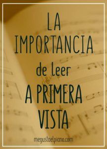 sheet music with the words la importancia de leer a primera vista