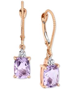 in stock Formal Lavender Earrings, Lavender Fine Jewelry Earrings For Formal Occasions, Formal Lavender Fine Jewelry Earrings, Elegant Purple Macy's Jewelry, Macy's Elegant Purple Jewelry, Turkish Jewelry, Rose Gold Pink, Pink Amethyst, Fabulous Jewelry