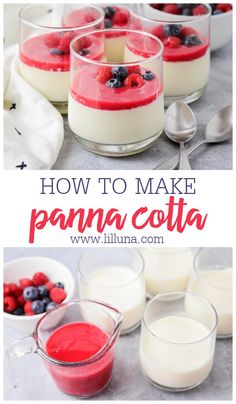 how to make panna cota with berries and milk