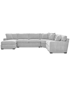 Furniture - Radley 5-Piece Fabric Modular Sectional Sofa Radley Sectional, Sectional Living Room Layout, Macy Furniture, Large Sectional Sofa, Chaise Sectional Sofa, Condo Remodel, Fabric Sectional Sofas, Oyster White, Apartment Sofa