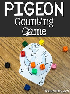 the pigeon counting game is an easy and fun activity for kids to practice counting with legos