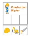 the construction worker worksheet is filled with pictures to help kids learn how to work