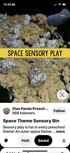 Outer Space Theme, Preschool Theme, Space Theme, Sensory Bins, Sensory Play, Outer Space